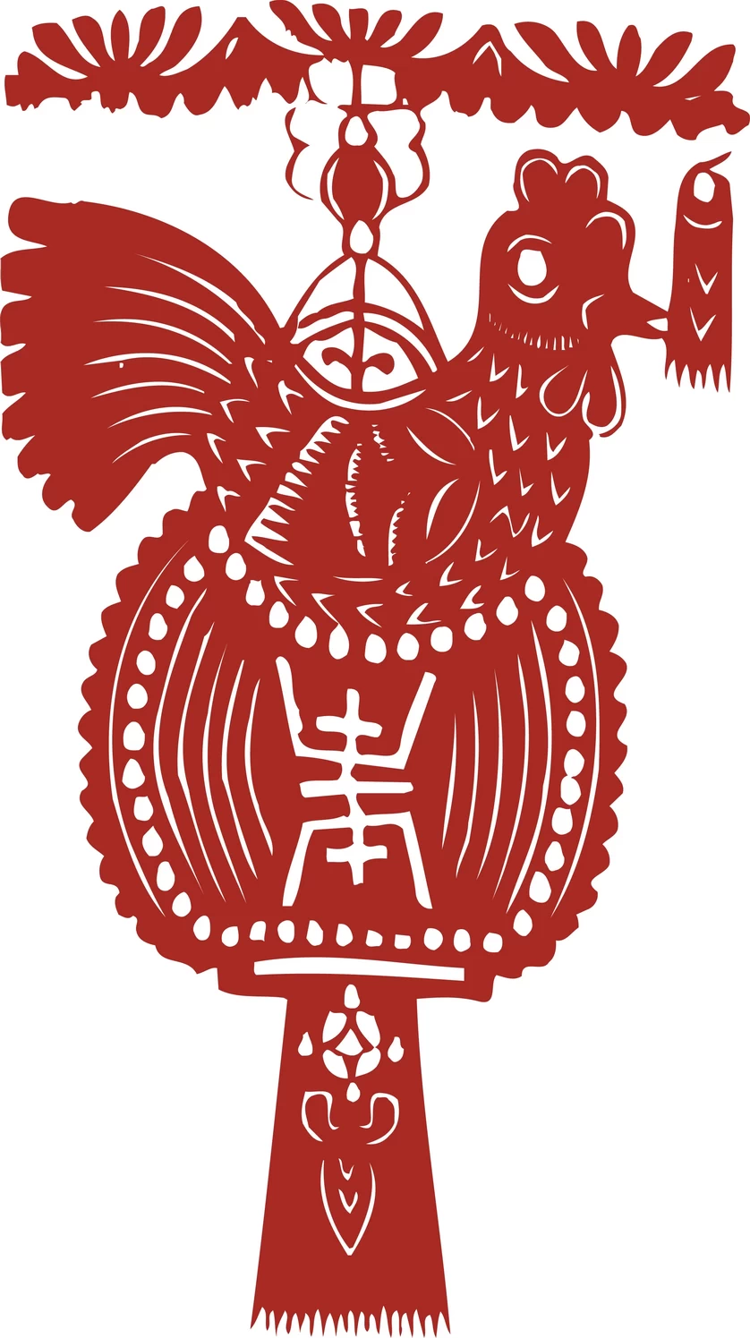 中国风中式传统喜庆民俗人物动物窗花剪纸插画边框AI矢量PNG素材【2176】
